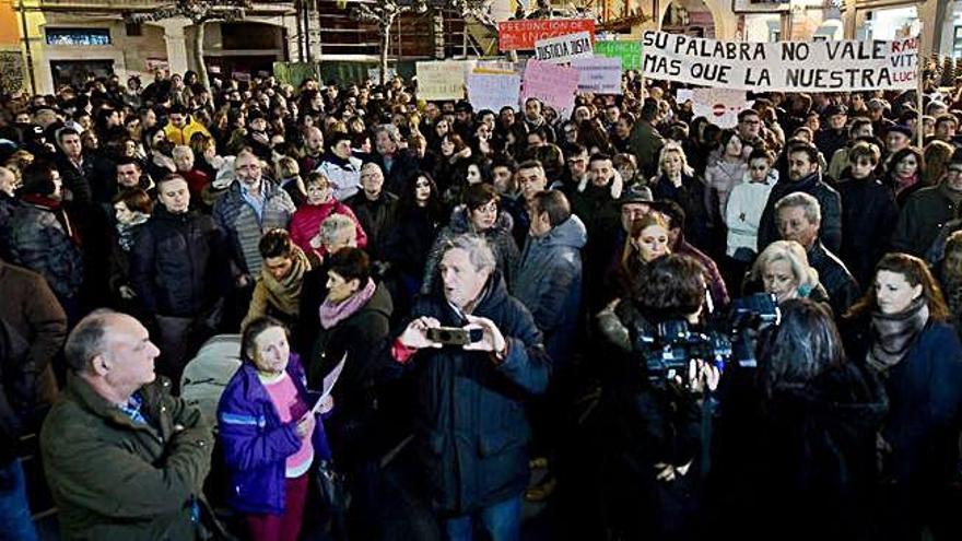 Manifestación, ayer en Aranda.