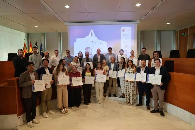Entrega de diplomas con distinciones Sicted en el Consell de Ibiza.