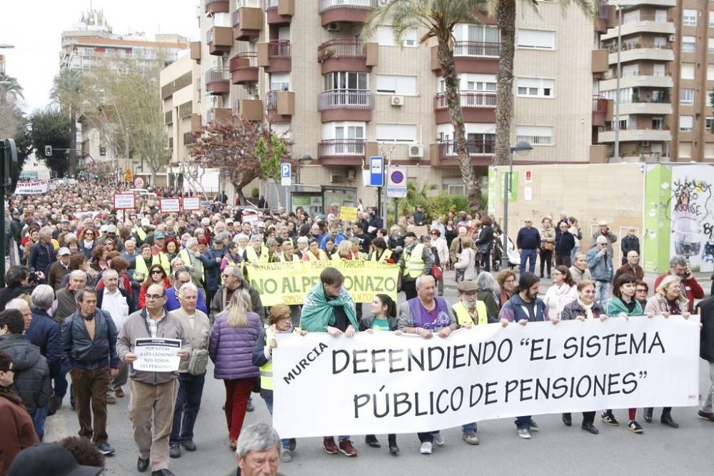 Manifestación por unas pensiones dignas en Murcia