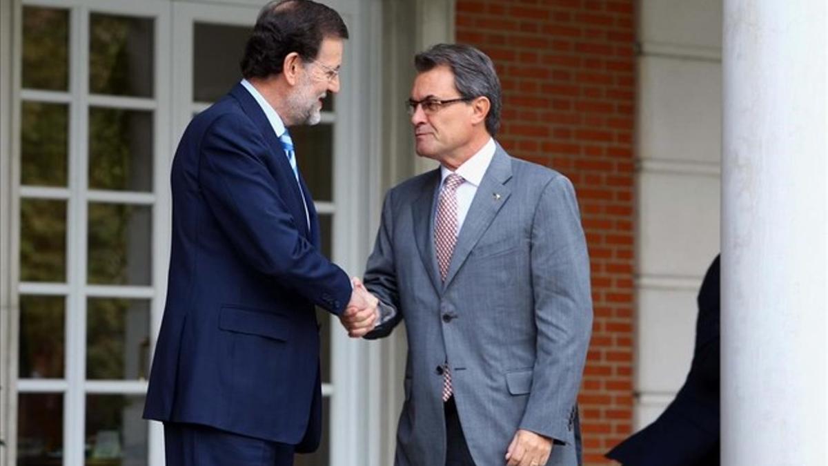 Mariano Rajoy y Artur Mas, en la Moncloa, en julio del 2012