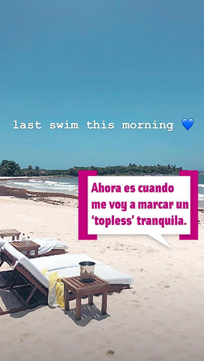 O la playa estaba vacía, o Bella Hadid ha llegado la primera