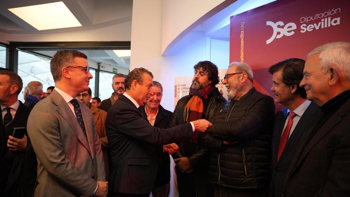 Javier Fernández, a su llegada a la presentación de Fitur