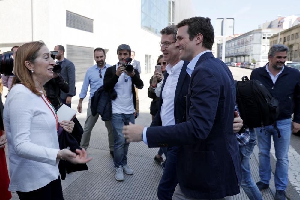 El presidente del Partido Popular lidera un acto en el Auditorio Mar de Vigo en el que estuvo arropado por Alberto Núñez Feijóo, Alfonso Rueda, Ana Pastor o Elena Muñoz.