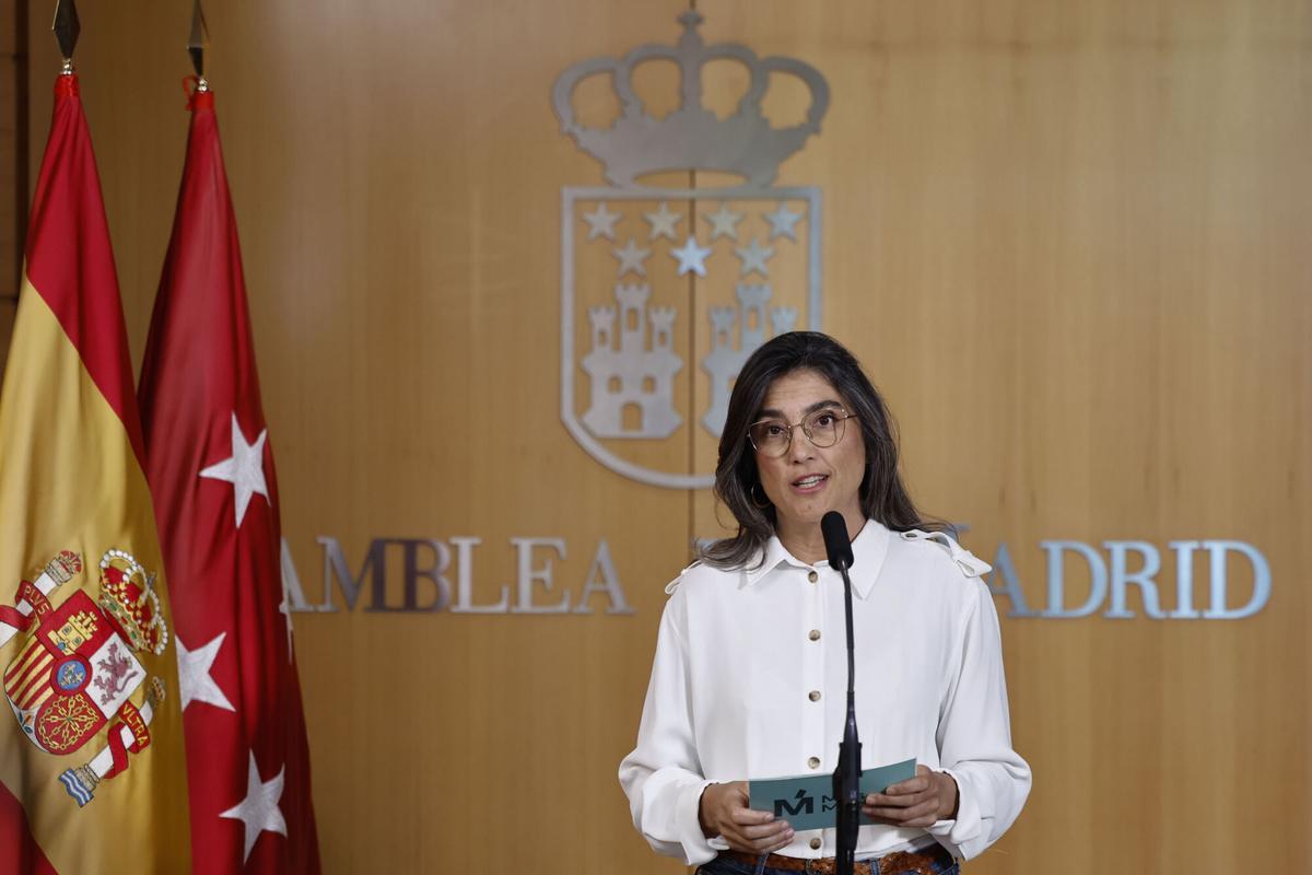 La portavoz de Más Madrid en la Asamblea de Madrid, Manuela Bergerot.