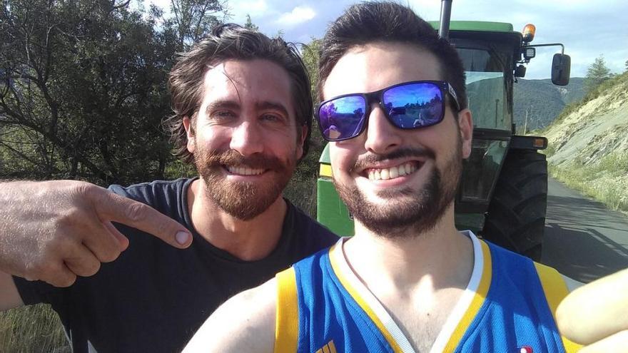 El joven de Huesca con Jake Gyllenhaal.