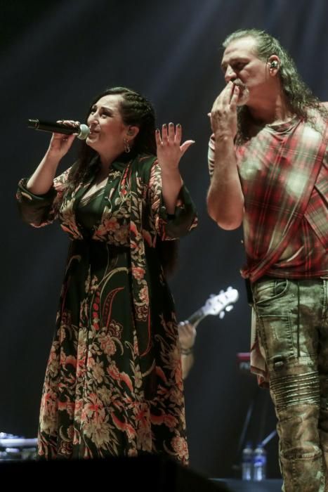 "Camela", durante su actuación de ayer en el Auditorio.