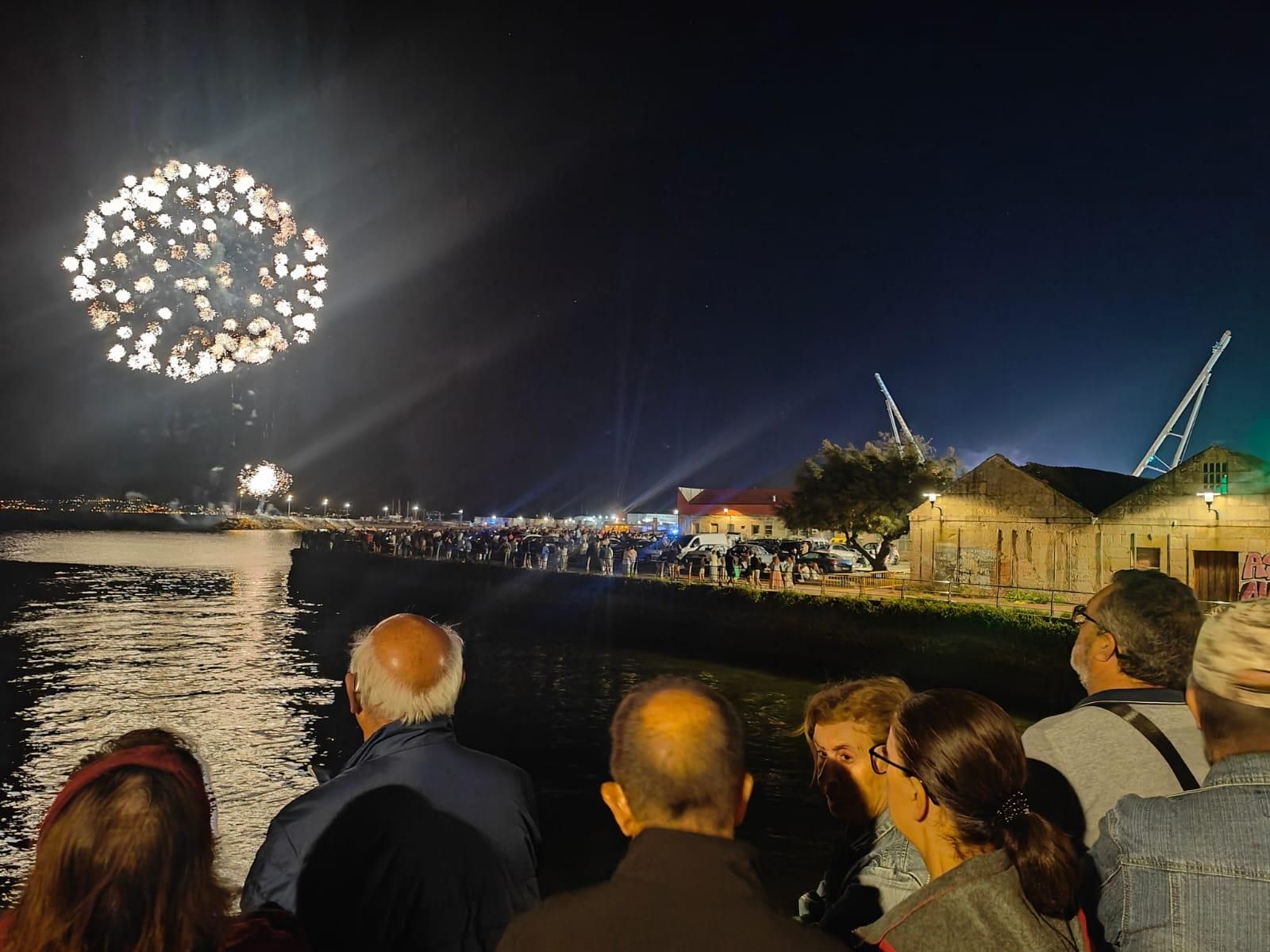 Fuegos de artificio de las fiestas del Cristo de Cangas