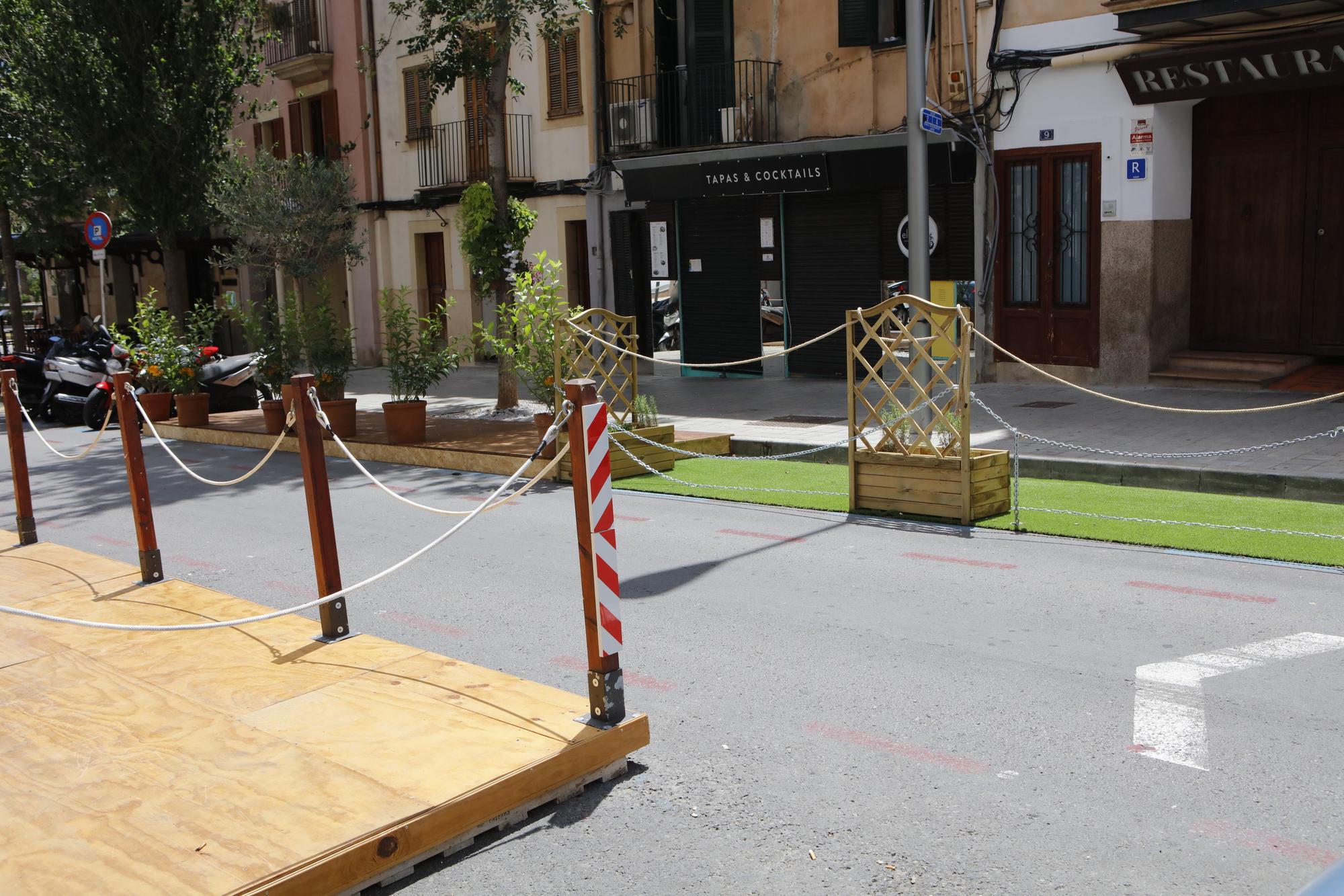 Erinnerung an die Corona-Terrassen in Palma