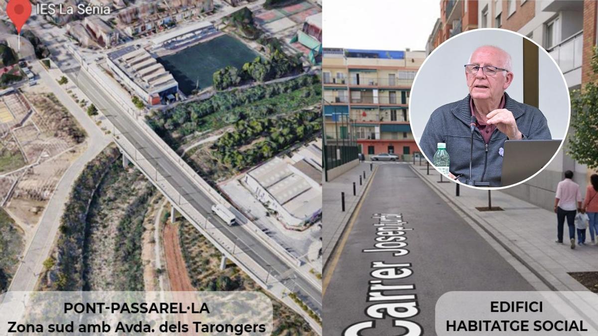 El puente-pasarela y el edificio de vivienda social, entre los proyectos más destacados.