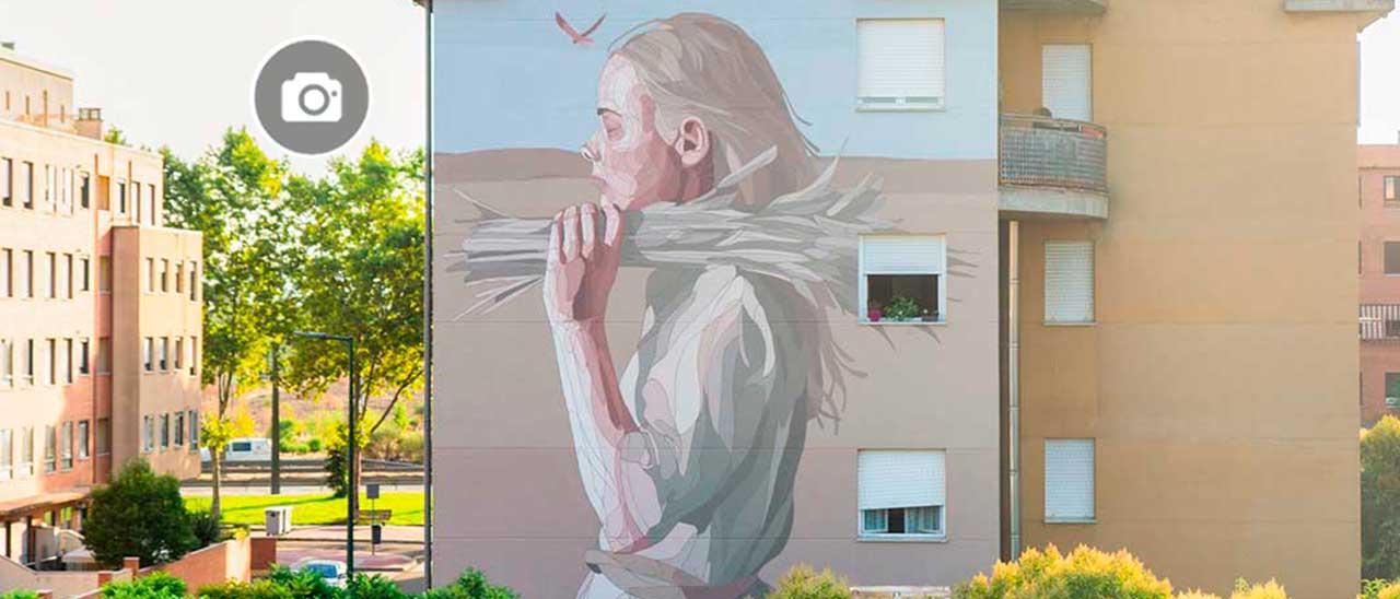 Mural pintado por Taquen en Valladolid.