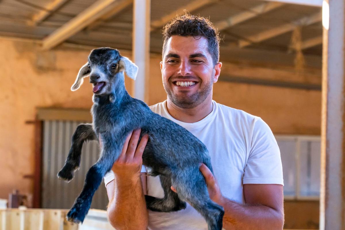 Rayco Ramos con uno de sus baifos.