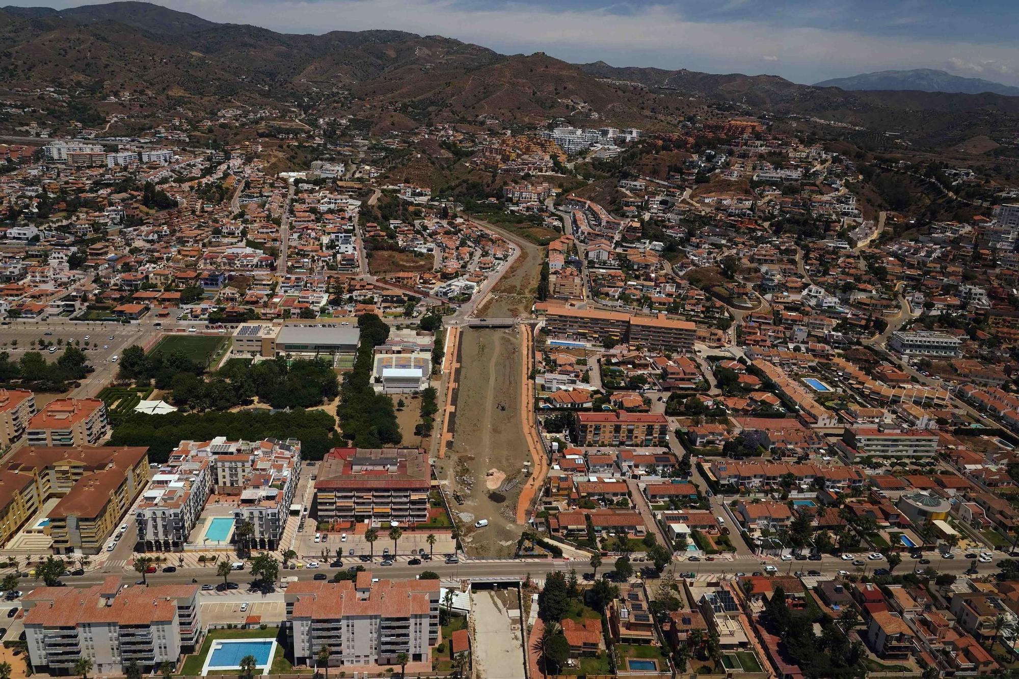 Vista aérea de Rincón y su arroyo Granadillas