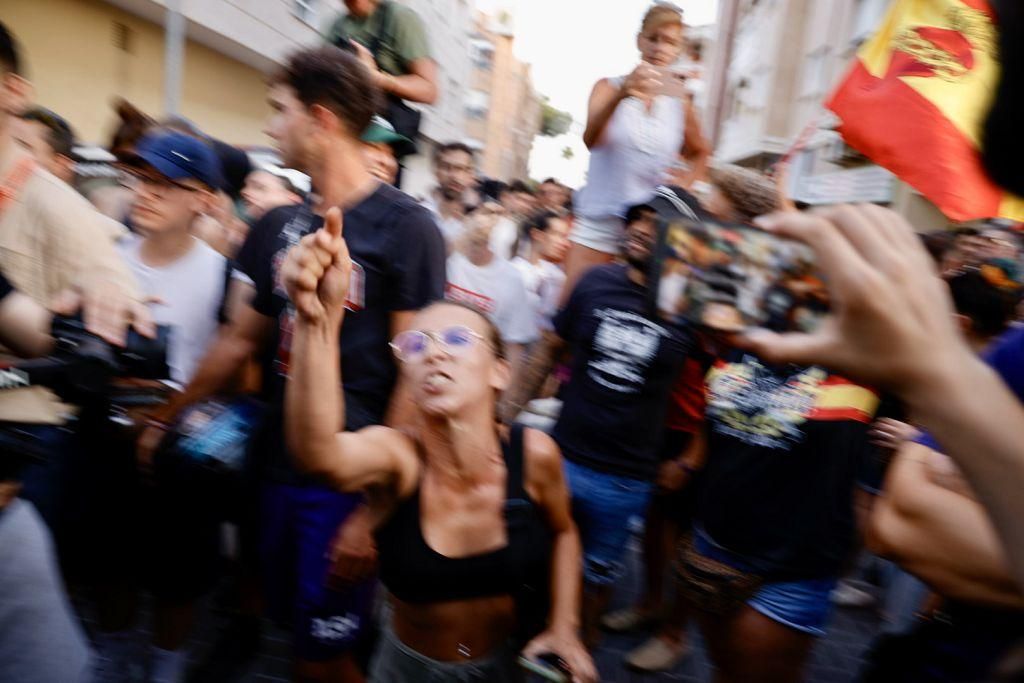 Las imágenes de la concentración ultra este martes en Torre Pacheco