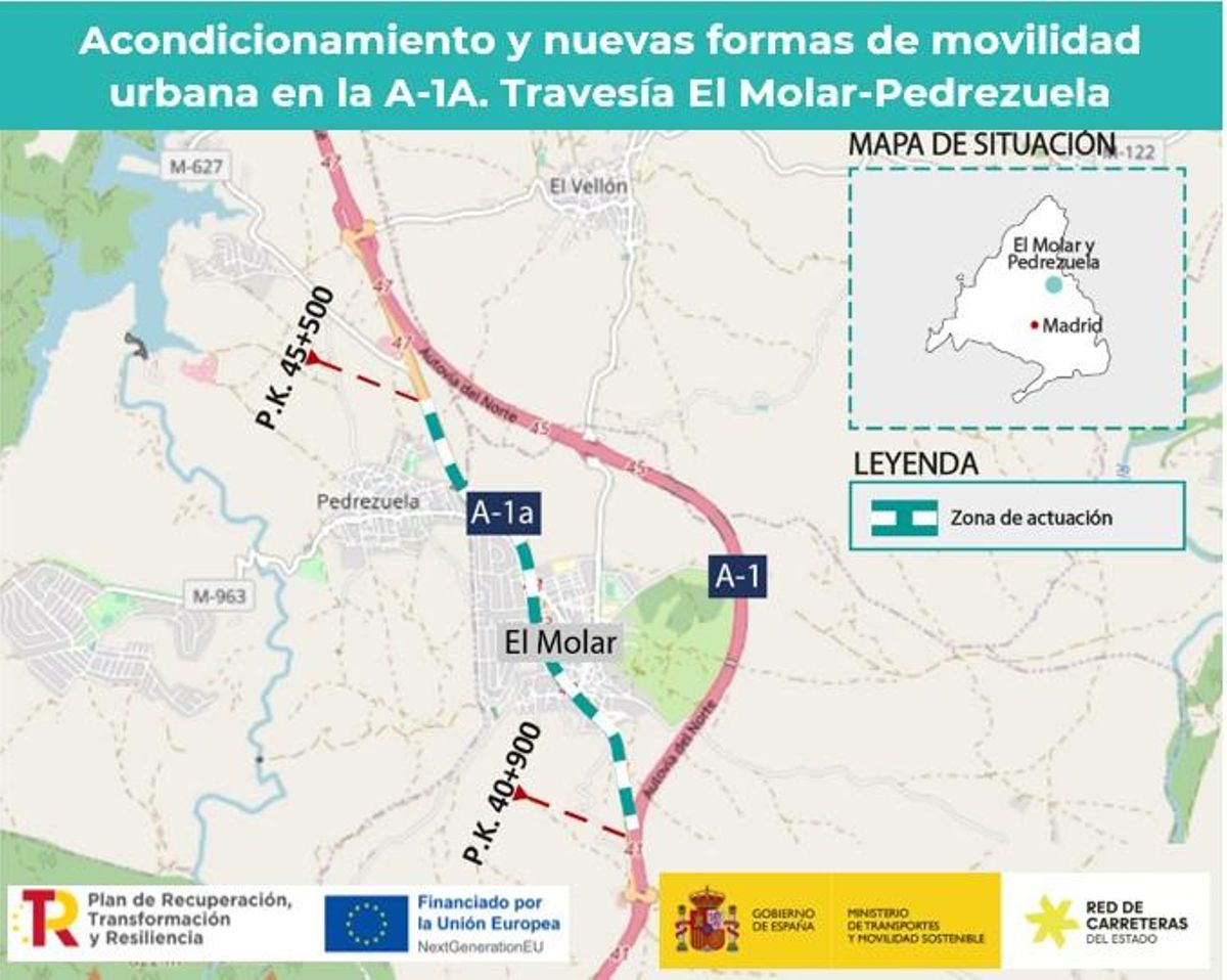 Obras entre El Molar y Pedrezuela