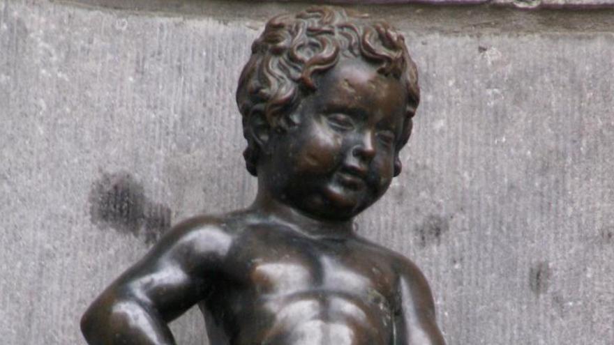 El Manneken Pis de la Grand Place de Bruselas.