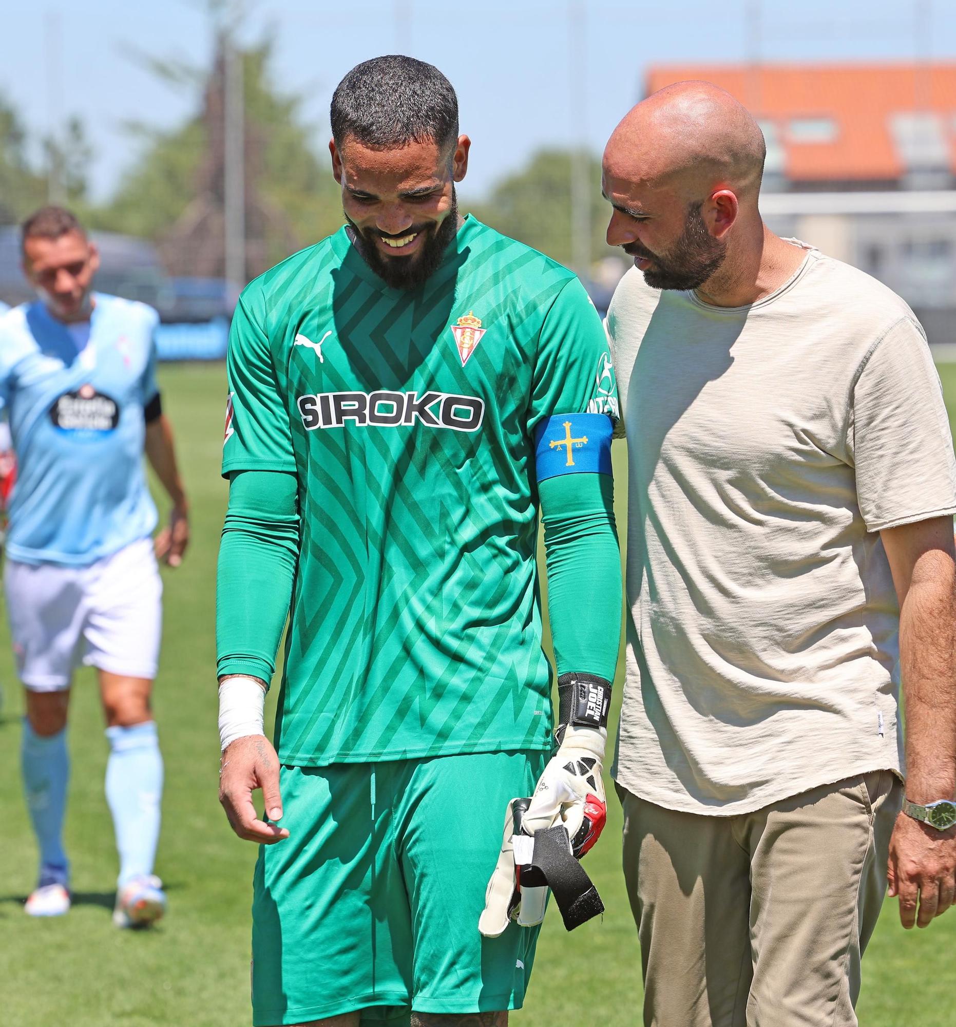 Las imágenes del amistoso Celta 2 - 1 Sporting de Gijón, en Afouteza