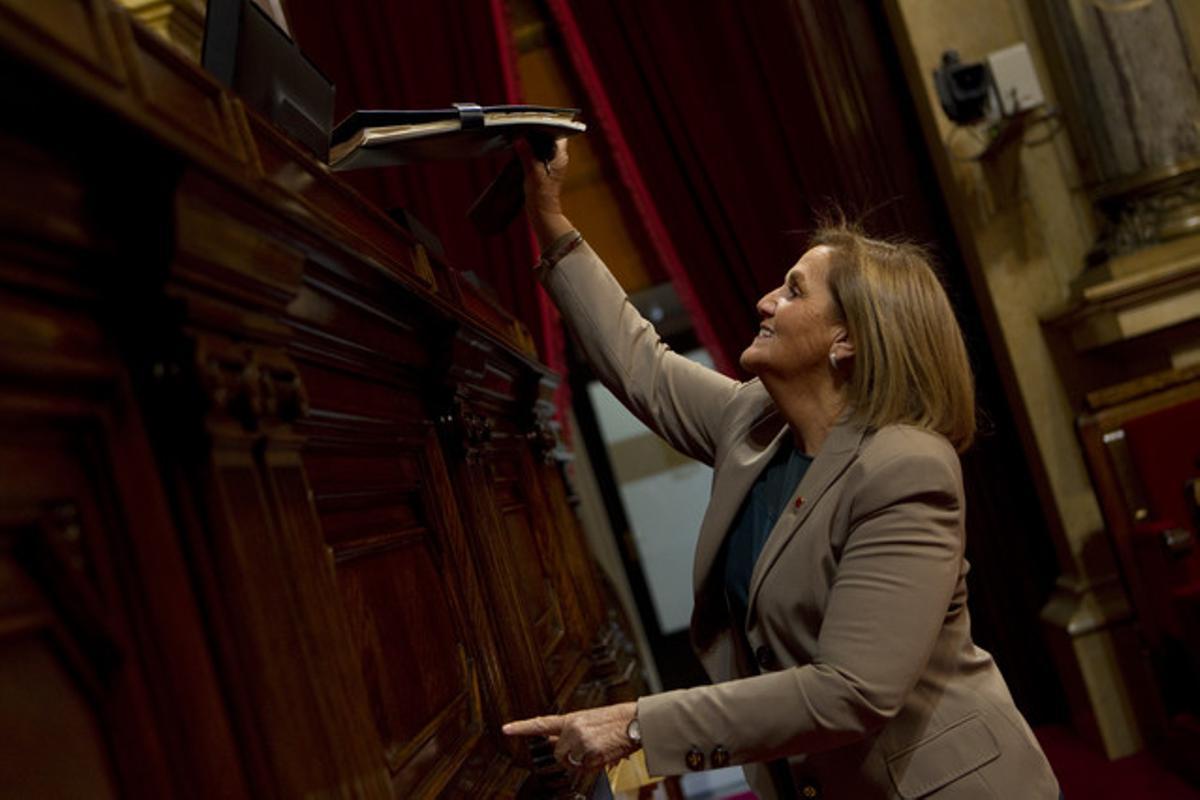 Núria de Gispert, al Parlament.