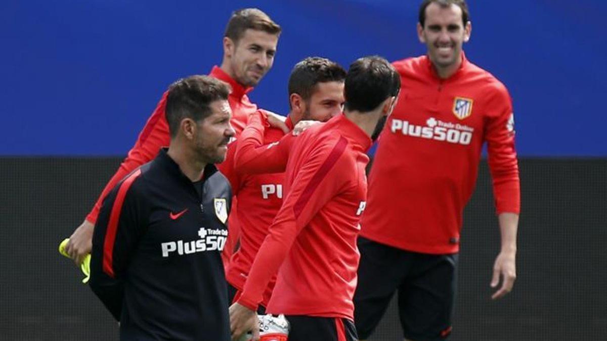 Simeone comió con la plantilla rojiblanca después del entrenamiento