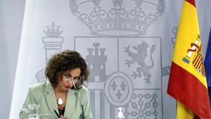 La ministra portavoz y de Hacienda, María Jesús Montero .