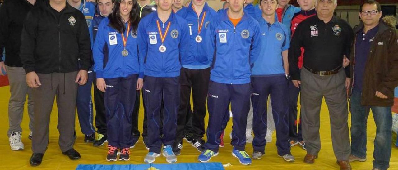 Selección asturiana que participó en el Campeonato de España.