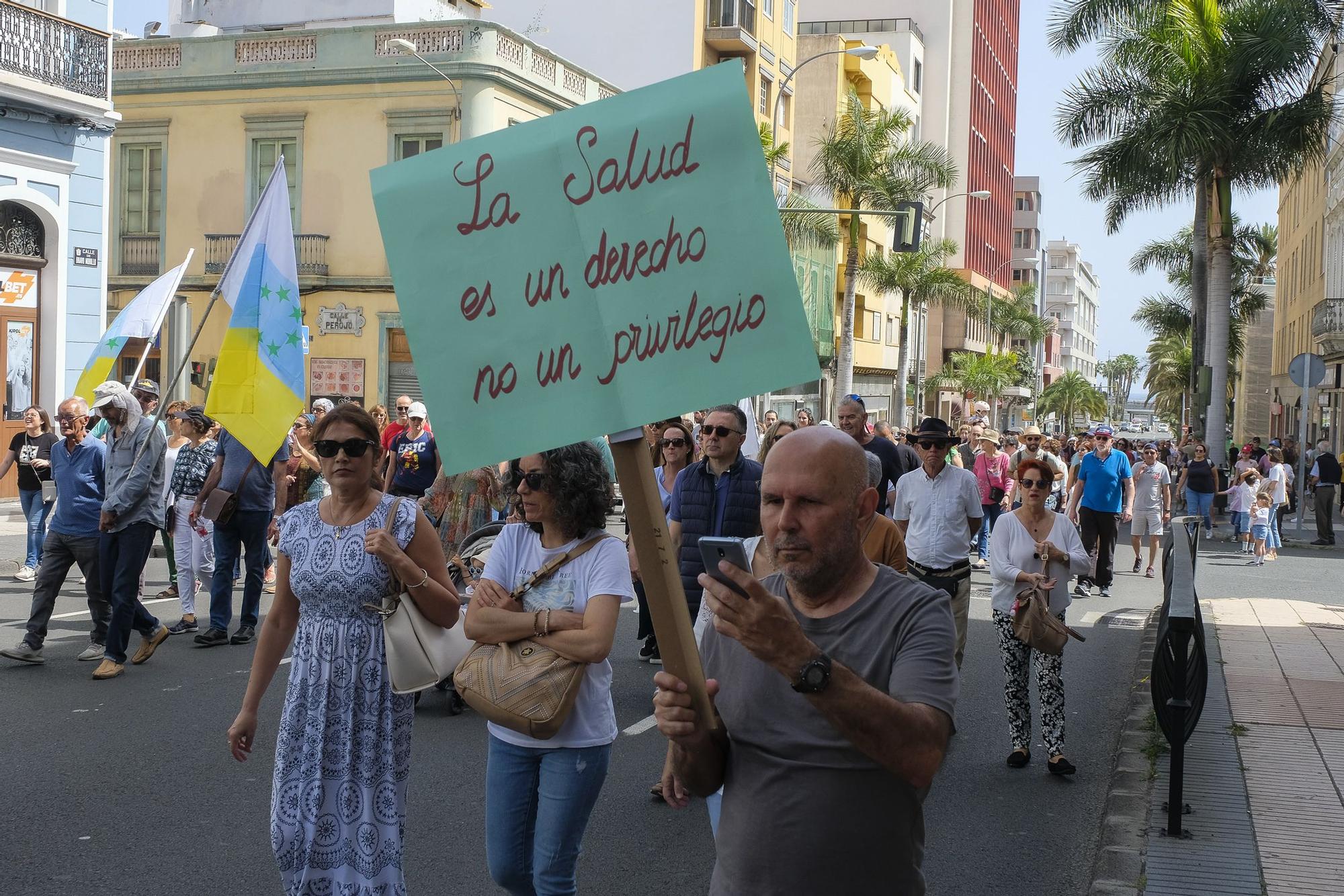 Manifestación en Gran Canaria en defensa de la sanidad pública