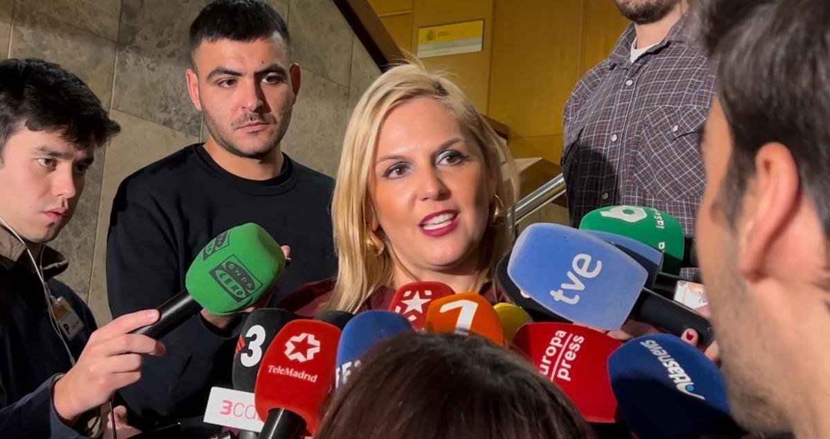 Elena Manzano, este miércoles, a la salida del Consejo de Política Fiscal y Financiera.