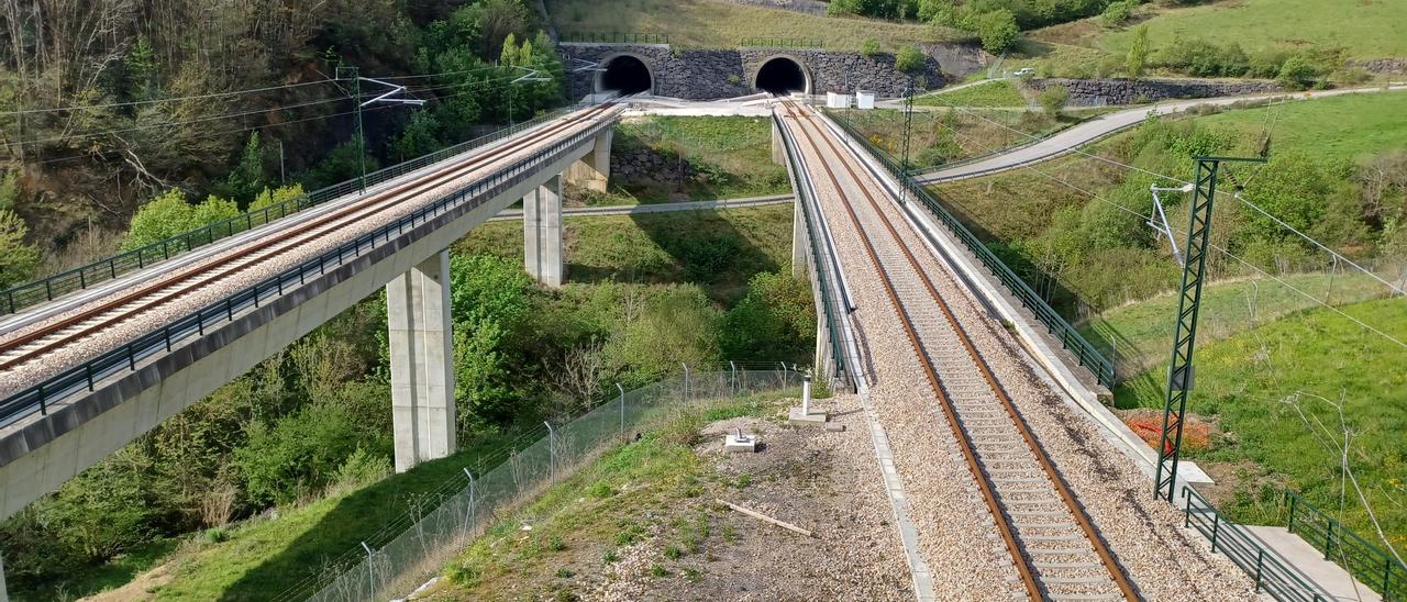 Así circularán los trenes por la Variante de Pajares