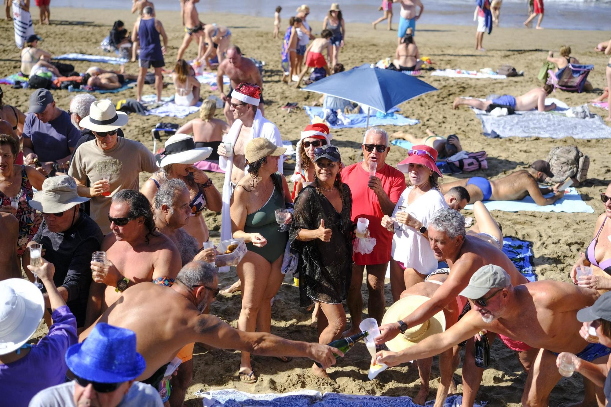 Playa de Las Canteras en año nuevo