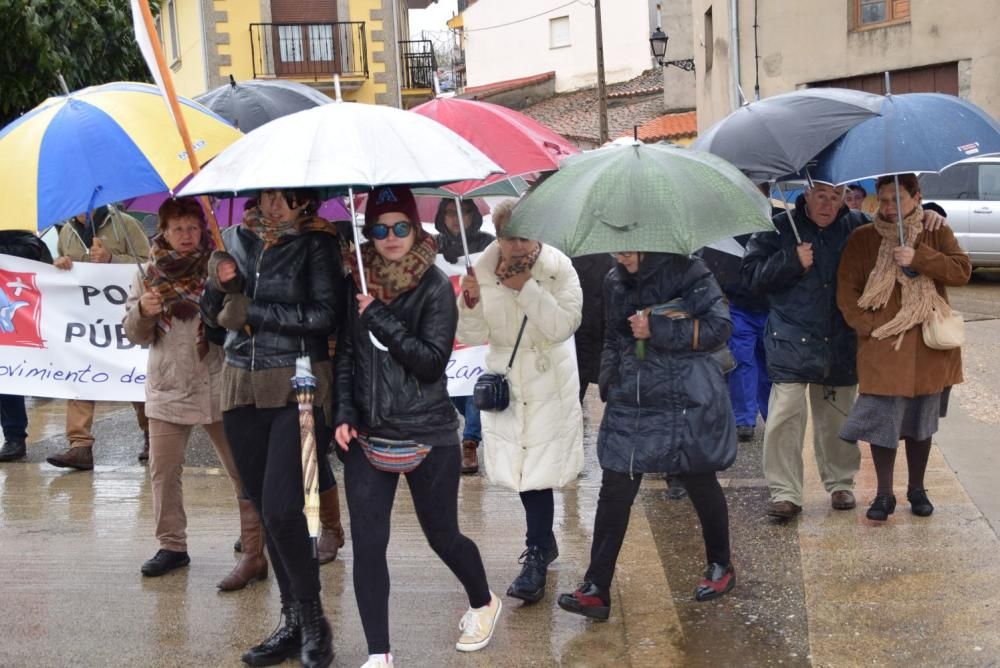 Manifestación por la sanidad pública en Aliste.