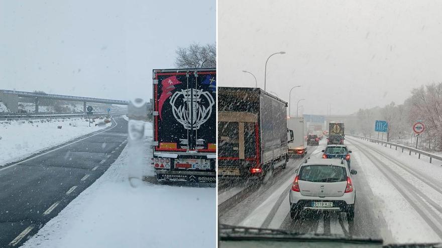 VÍDEO: Hablan camioneros asturianos atrapados por la nieve en Madrid: "Me quedé en un área sin bar ni servicios"