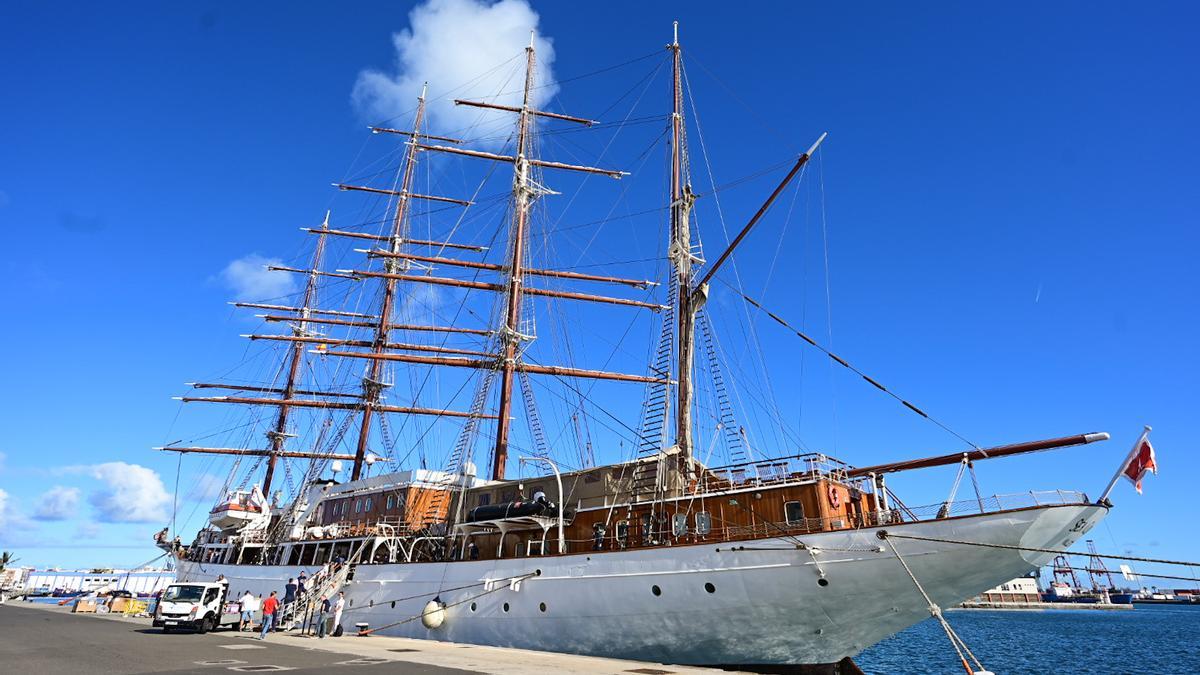 Imagen del velero Sea Cloud en el Puerto de Las Palmas.