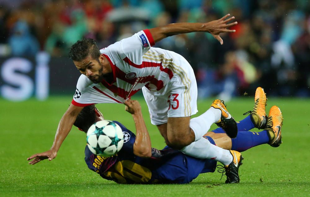 El Barça-Olympiakos, en fotos