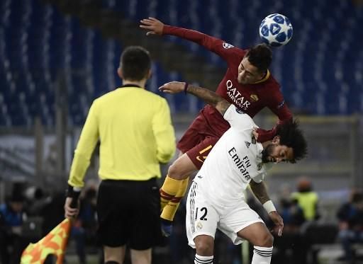 Imágenes del partido entre la Roma y el Real Madrid