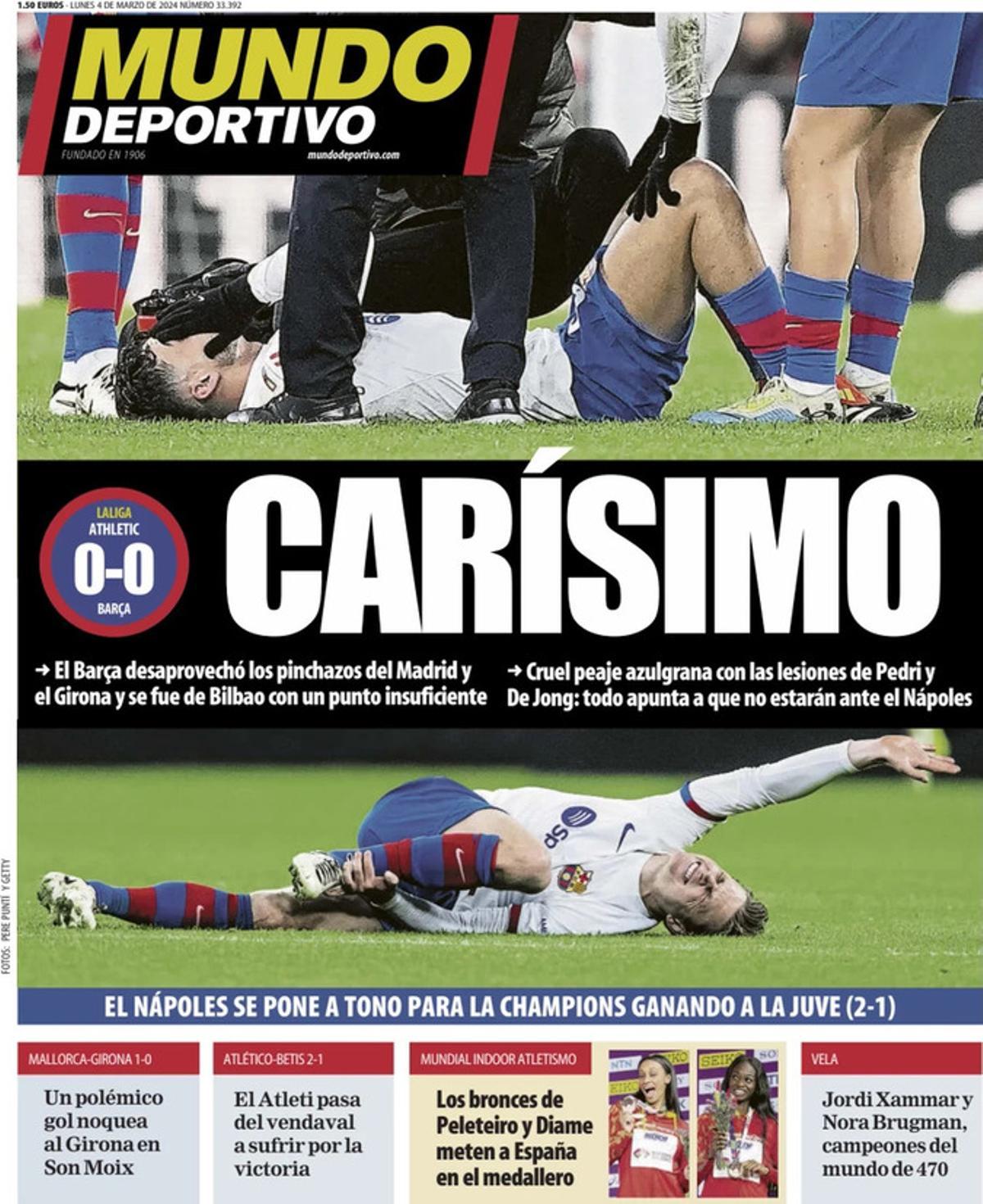 Las portadas de los periódicos deportivos de hoy, lunes 4 de marzo Las portadas de los periódicos deportivos de hoy, lunes 4 de marzo
