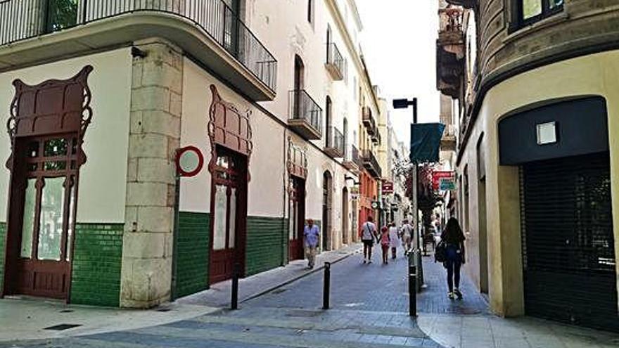 L&#039;accés al carrer Sant Pau des de la Rambla.