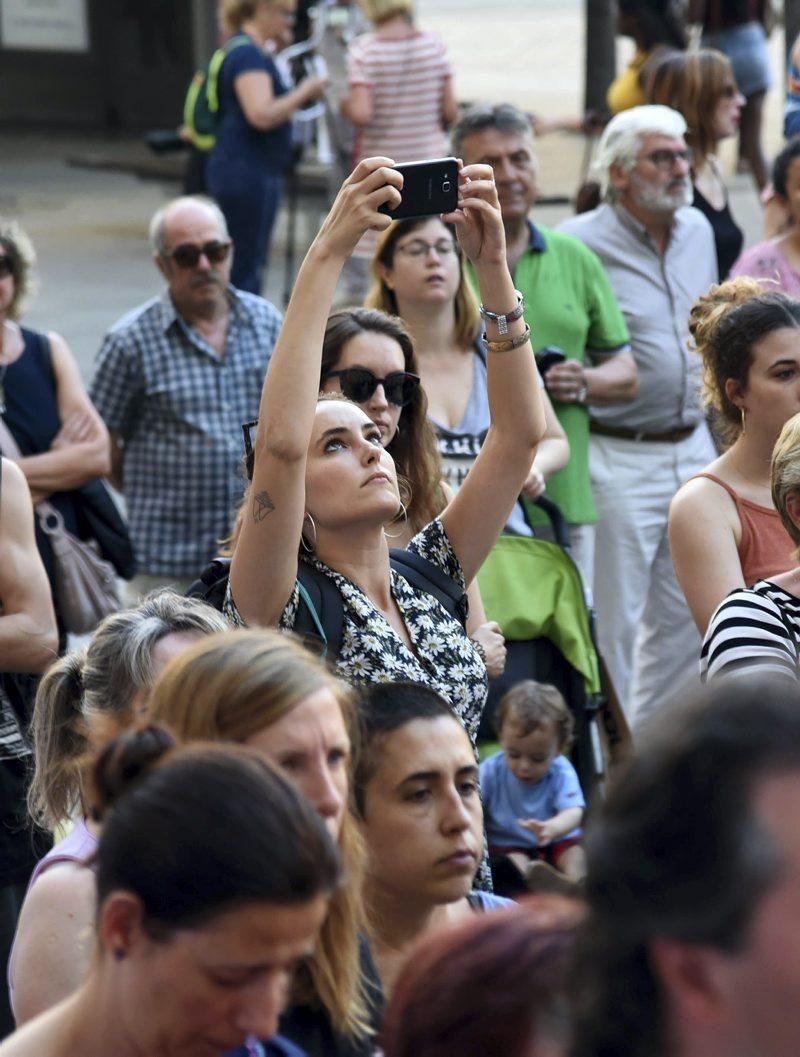 Concentraciones contra el asesinato machista en Zaragoza