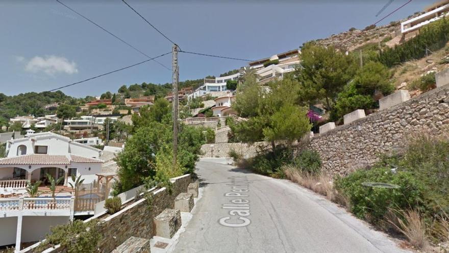 Calle Penáguila, en Xàbia.