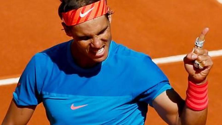 Nadal, eufórico tras conseguir el pase a la final de Madrid.