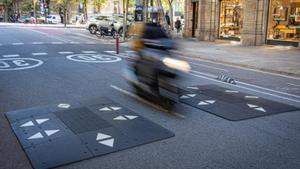 Reductores de velocidad instalados en Tarragona.