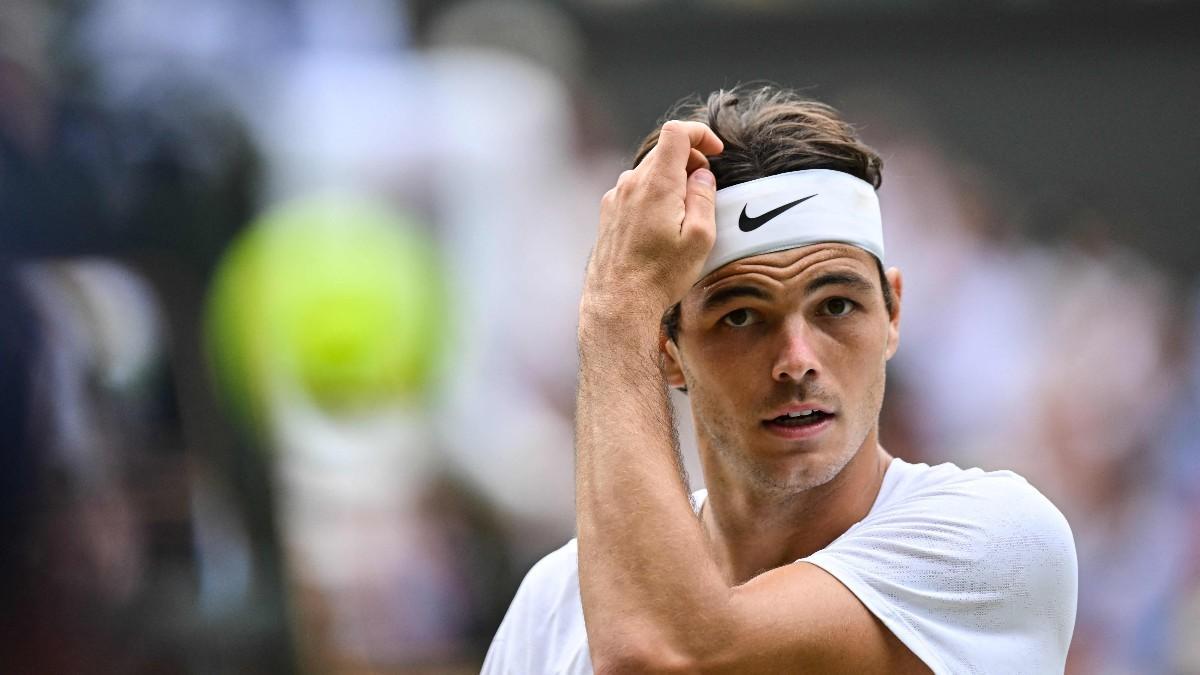 Taylor Fritz, durante su partido ante Nadal