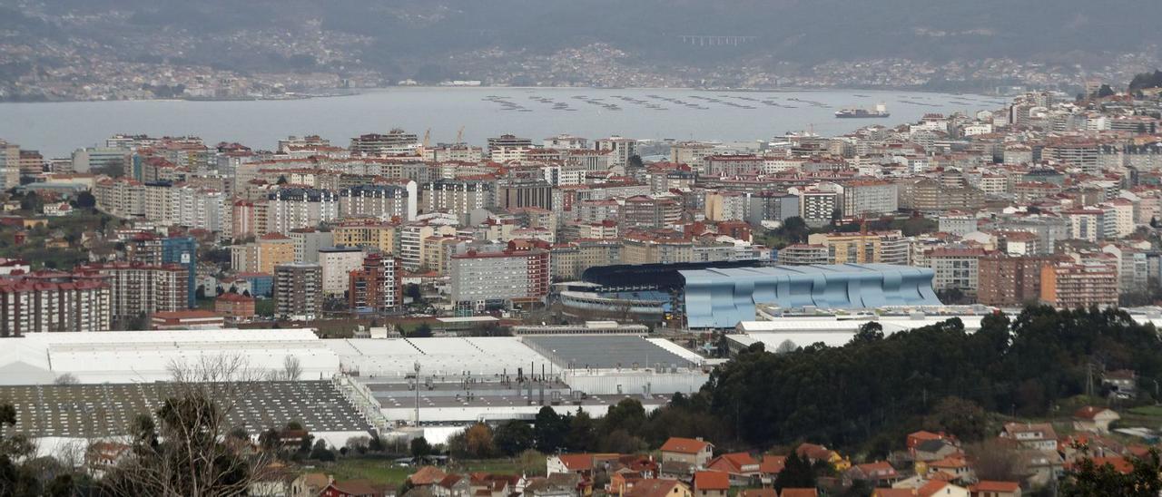 Panorámica del polígono deBalaídos, en el corazón de laciudad de Vigo.