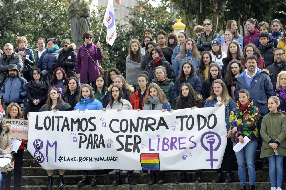 Las imágenes de la jornada de lucha feminista en Lalín