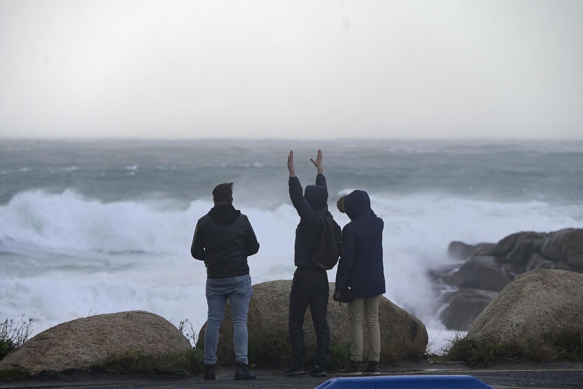 Oleaje en el litoral coruñés.