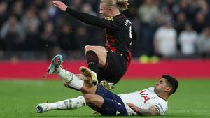 El Cuti Romero anuló a Haaland en la victoria del Tottenham ante el City (1-0)