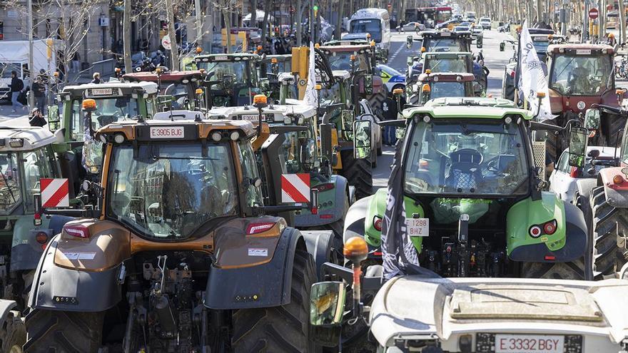 Los tractores toman el centro de Barcelona