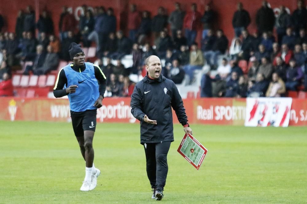 Primer entrenamiento de José Alberto como entrenador del Sporting