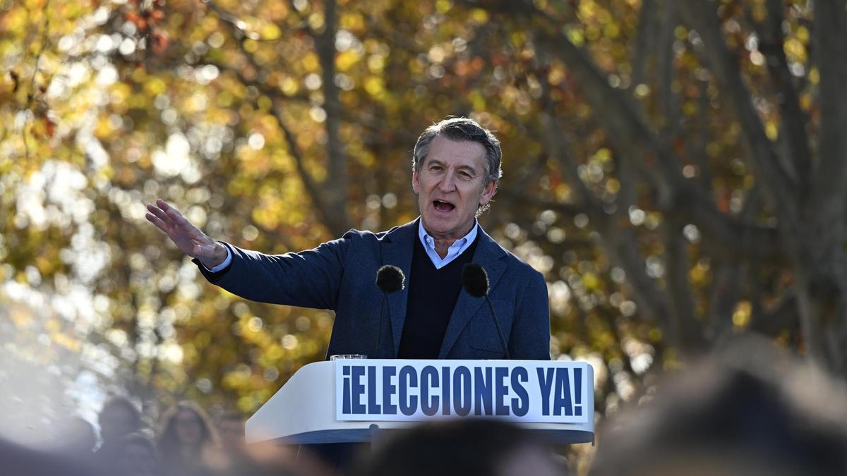 Feijóo afirma que "el sanchismo está en la cárcel y tiene que salir del Gobierno"