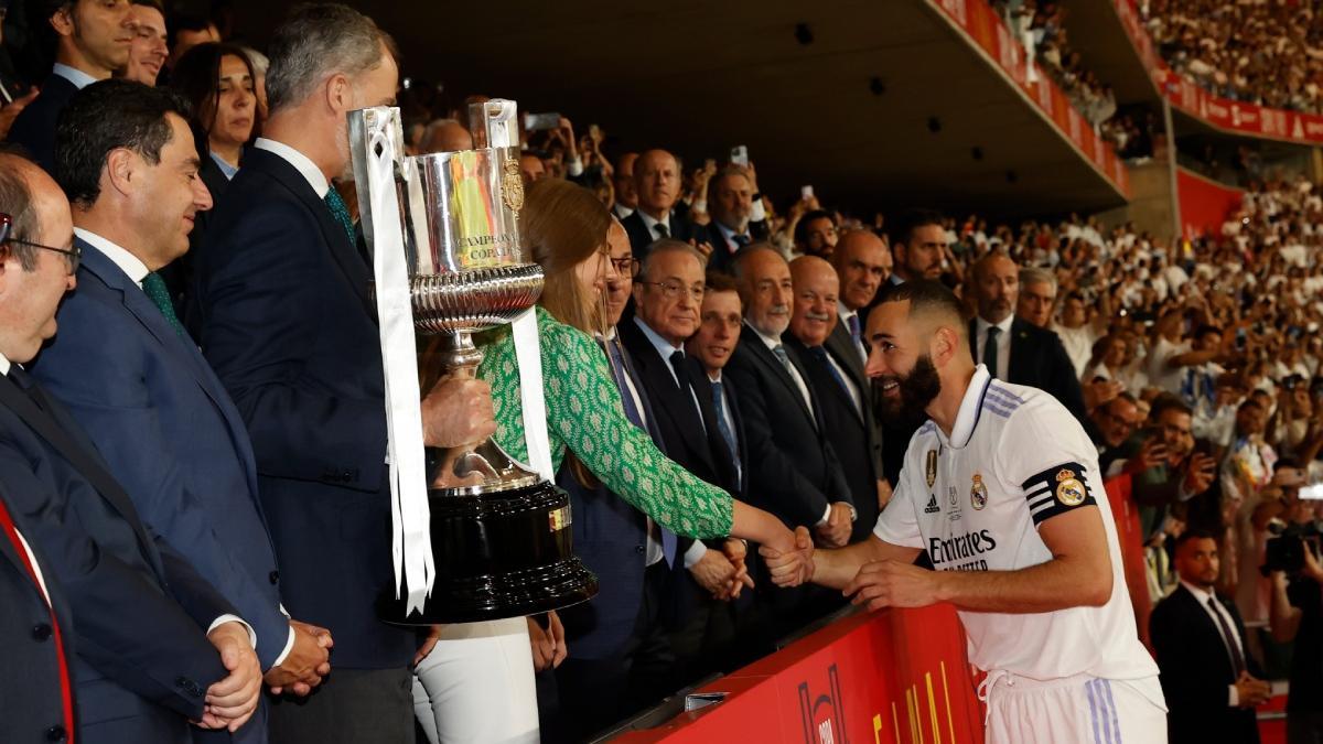 La infanta Sofía durante la entrega de la Copa del Rey al equipo ganador