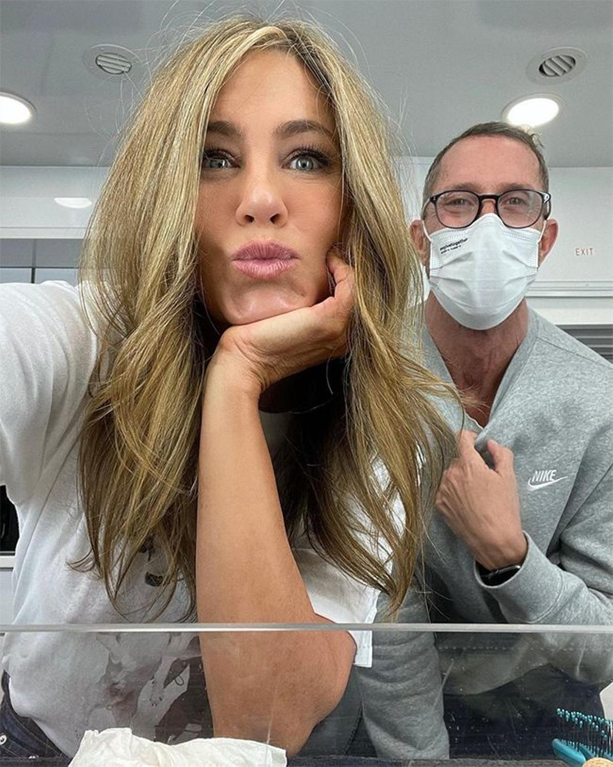 Jennifer Aniston y su estilista, Chris McMillan