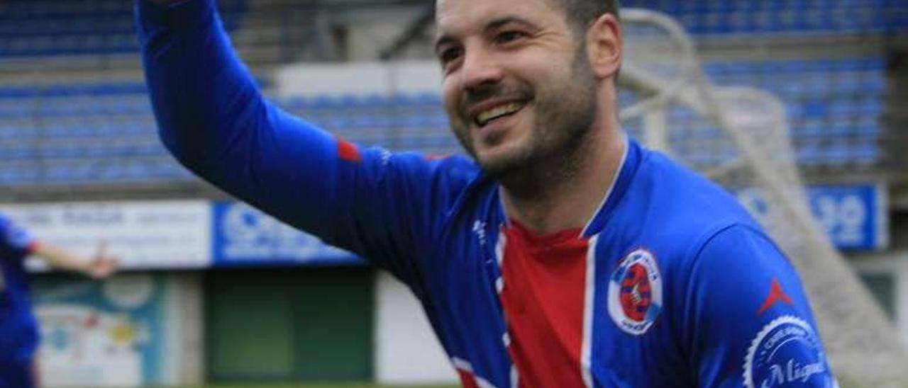 Julio Salgado, con la camiseta de la UD Ourense. // Jesús Regal